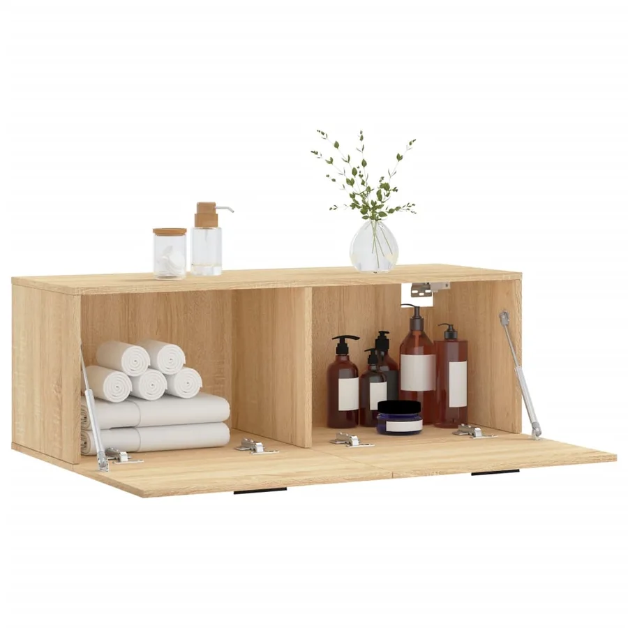 Armoire murale chêne sonoma 100x36,5x35 cm bois d'ingénierie - 10