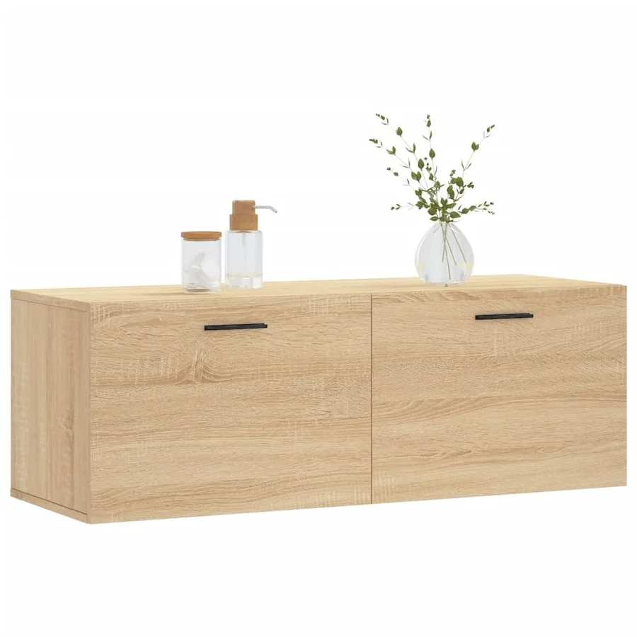 Armoire murale chêne sonoma 100x36,5x35 cm bois d'ingénierie - 9