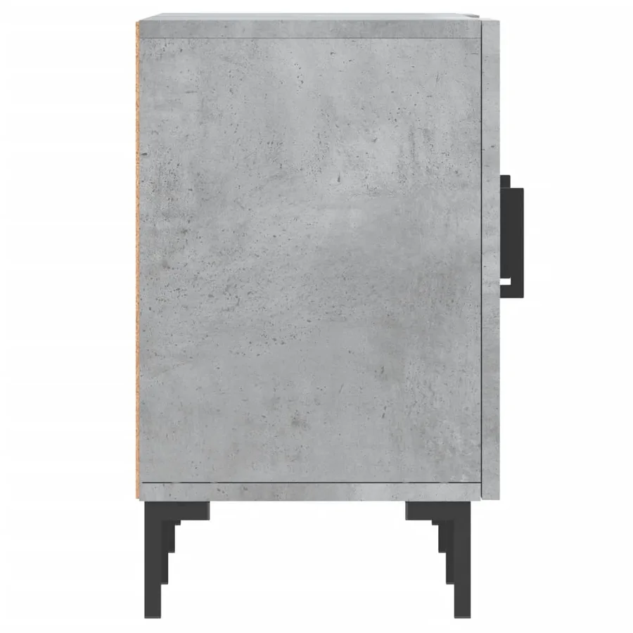 Meuble TV gris béton 150x30x50 cm bois d'ingénierie - 7