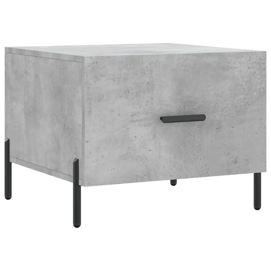 Table basse gris béton 50x50x40 cm bois d'ingénierie - 2