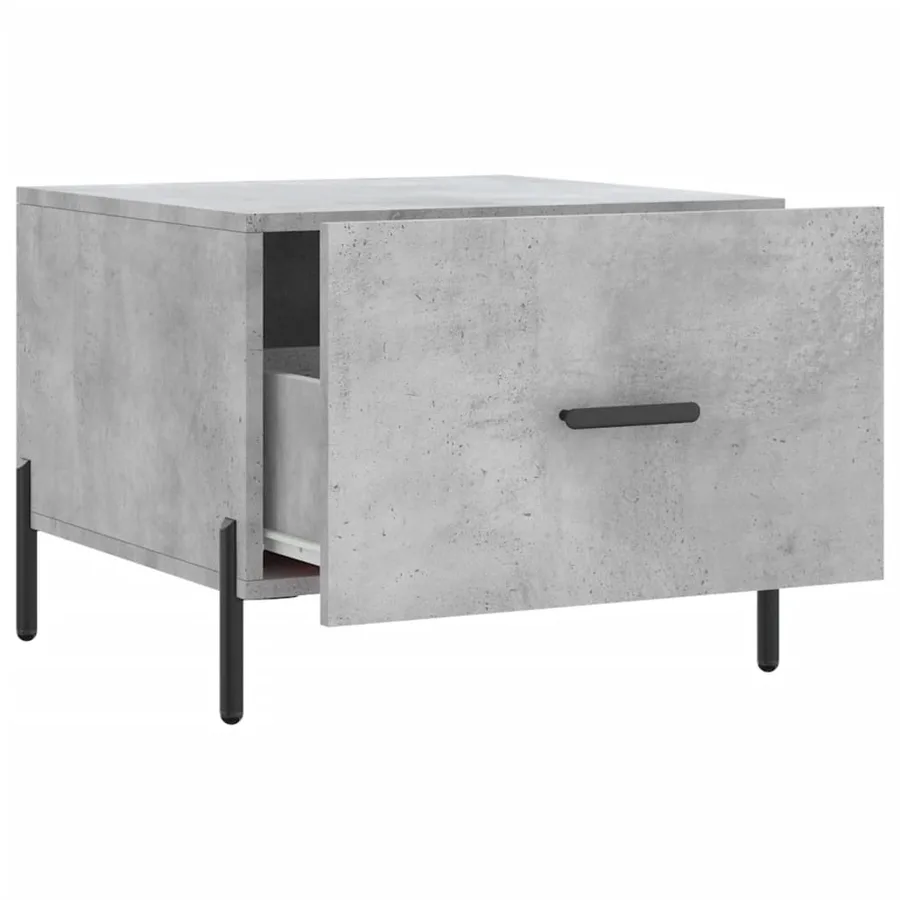 Table basse gris béton 50x50x40 cm bois d'ingénierie - 6