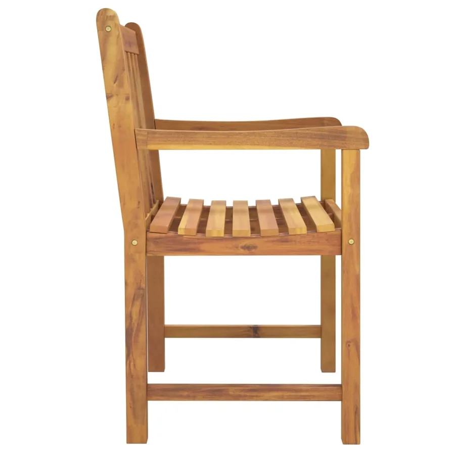 Chaises de jardin lot de 8 56x55,5x90 bois massif d'acacia - 5