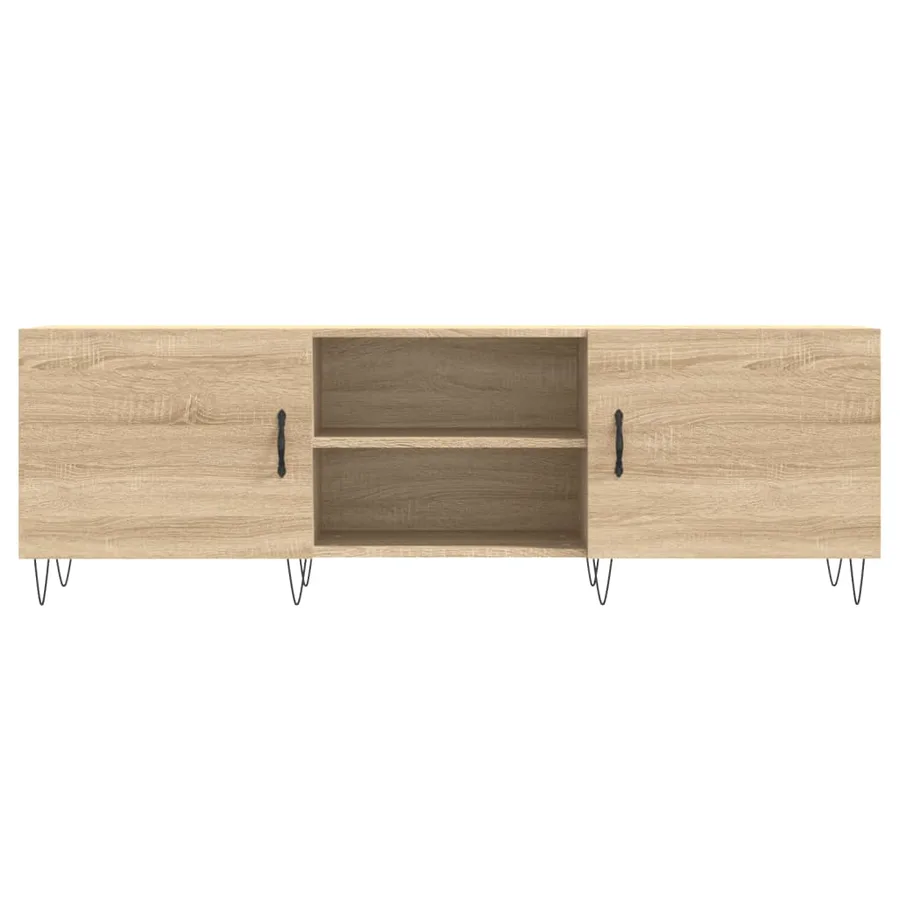 Meuble TV chêne sonoma 150x30x50 cm bois d'ingénierie - 5