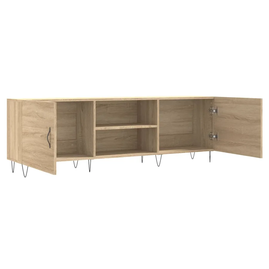 Meuble TV chêne sonoma 150x30x50 cm bois d'ingénierie - 6