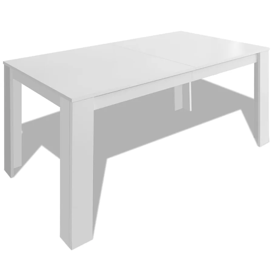 Table à manger 140x80x75 cm blanc - 2