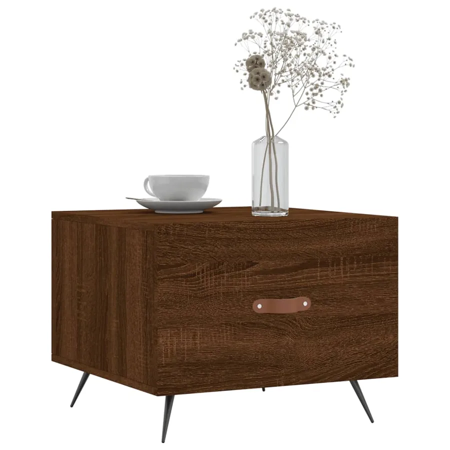 Tables basses 2 pcs chêne marron 50x50x40 cm bois d'ingénierie - 3