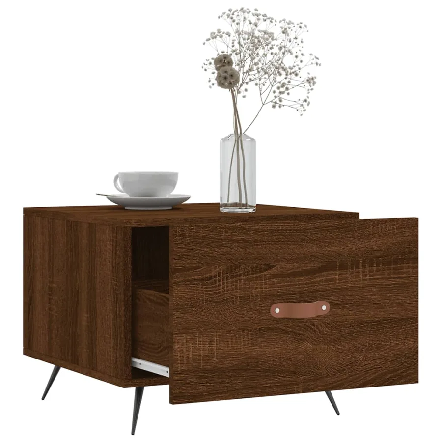 Tables basses 2 pcs chêne marron 50x50x40 cm bois d'ingénierie - 4