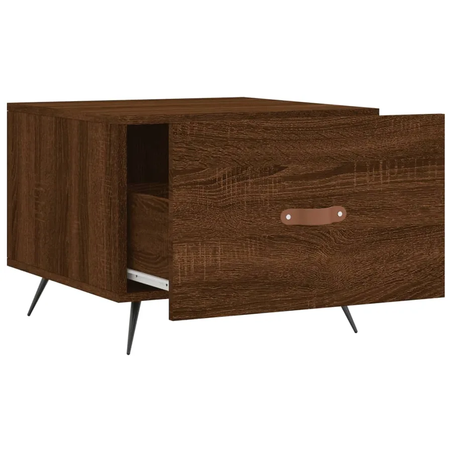 Tables basses 2 pcs chêne marron 50x50x40 cm bois d'ingénierie - 7