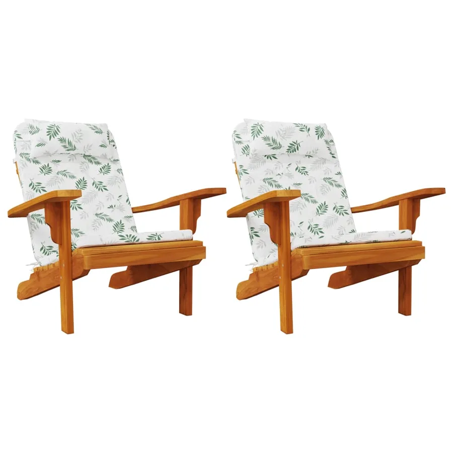 Coussins de chaise adirondack lot de 2 modèle de feuille - 4
