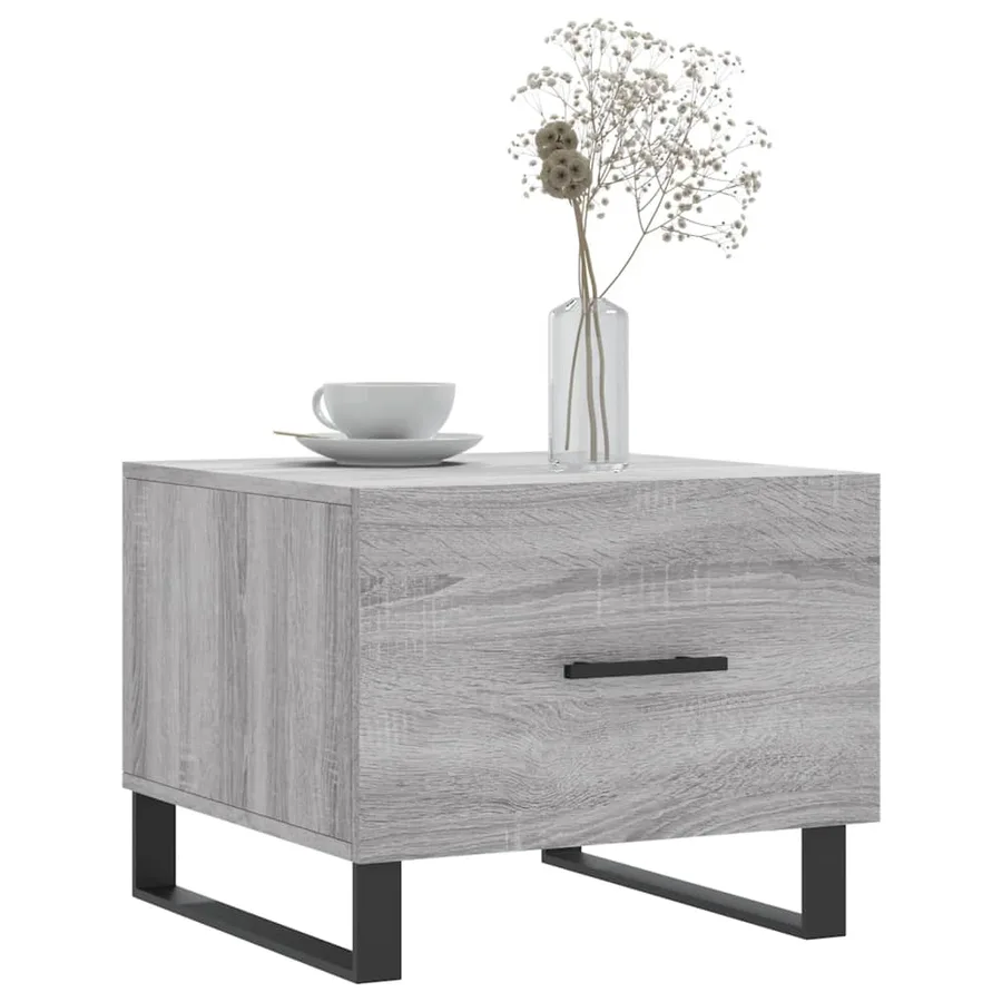 Tables basses 2 pcs sonoma gris 50x50x40 cm bois d'ingénierie - 3