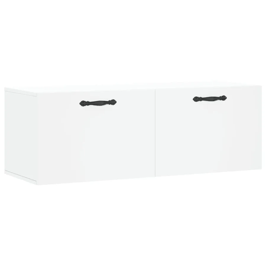 Armoire murale blanc 100x36,5x35 cm bois d'ingénierie - 2