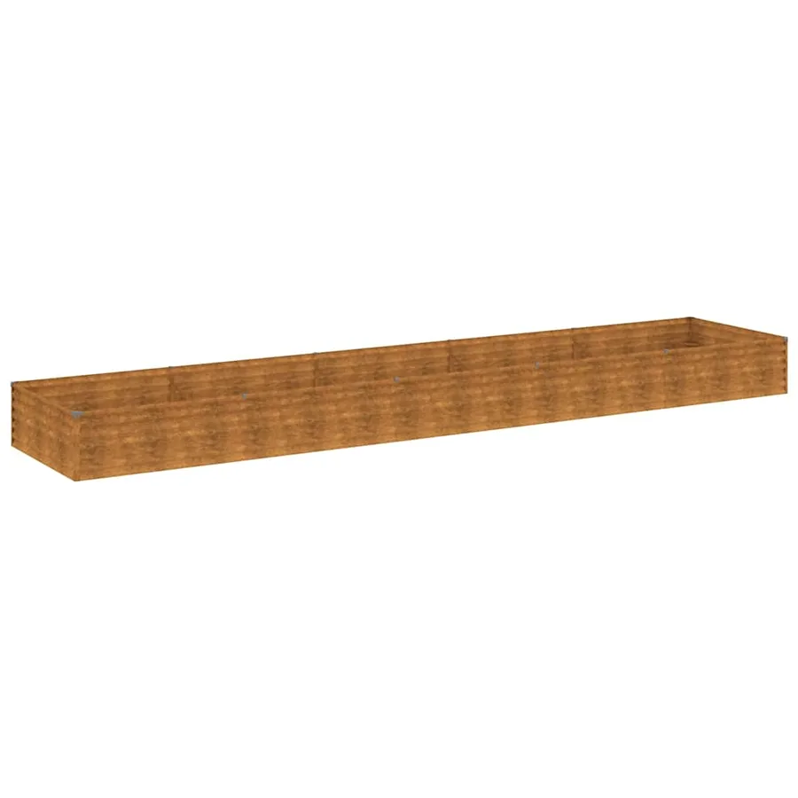 Lit surélevé de jardin 482x100x36 cm acier corten - 2