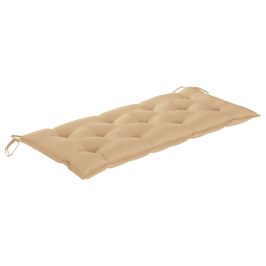 Banc de jardin pliable avec coussin 118 cm Bambou - 5