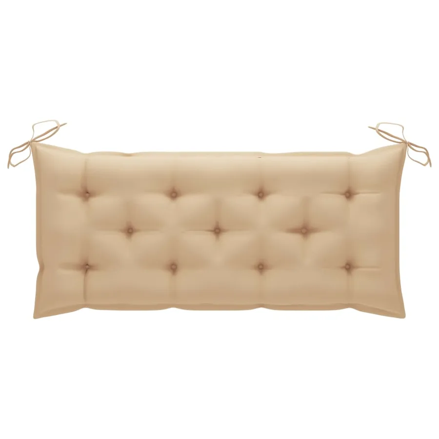 Banc de jardin pliable avec coussin 118 cm Bambou - 7