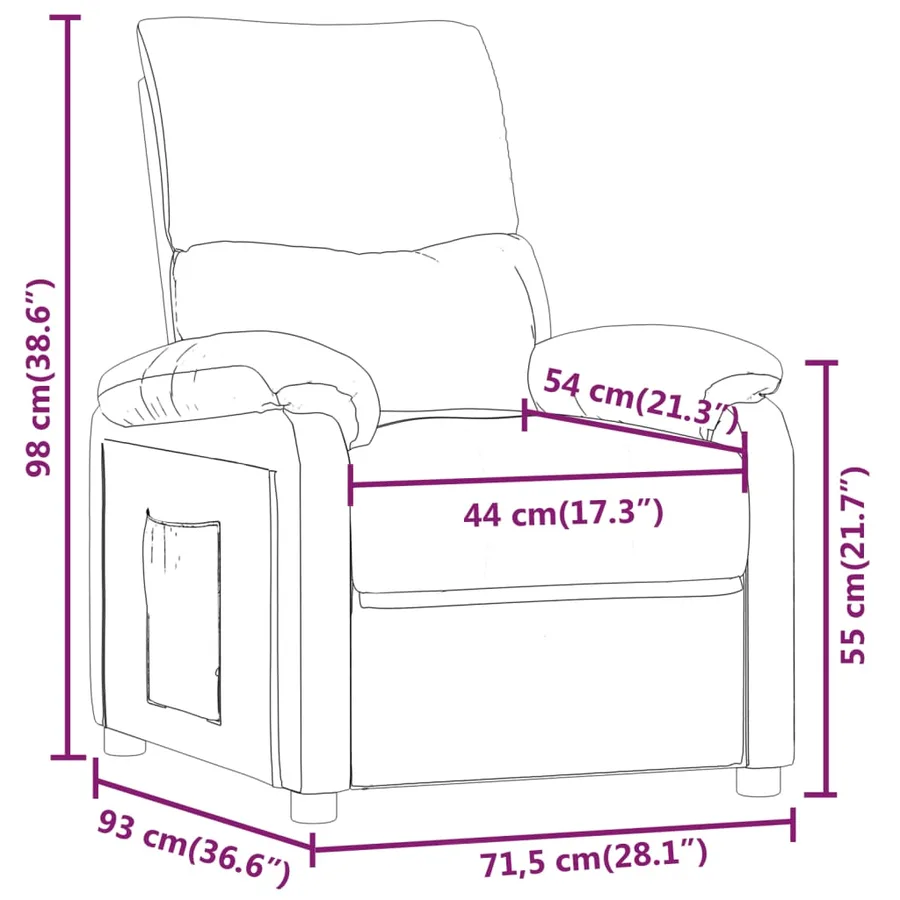 Fauteuil inclinable Rouge bordeaux Tissu - 9