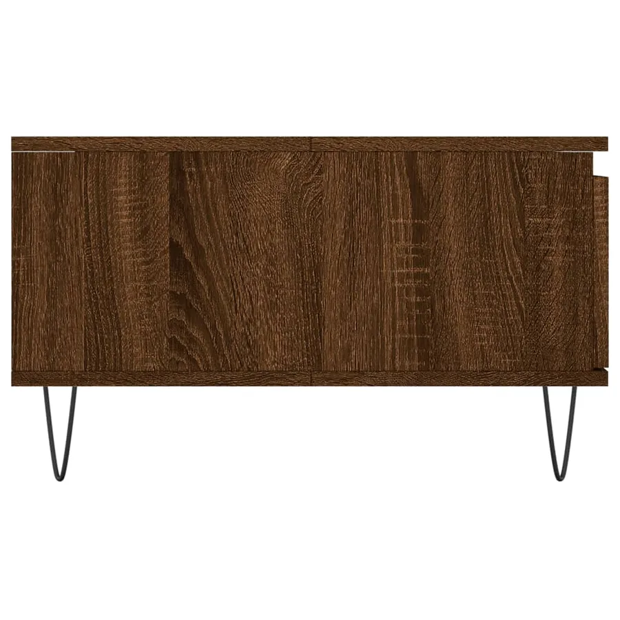 Table basse chêne marron 90x60x35 cm bois d'ingénierie - 7