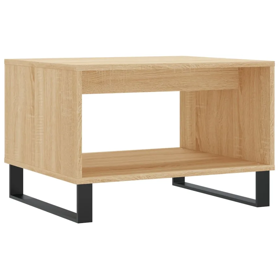 Table basse chêne sonoma 60x50x40 cm bois d'ingénierie - 2