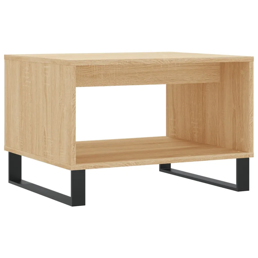 Table basse chêne sonoma 60x50x40 cm bois d'ingénierie - 6