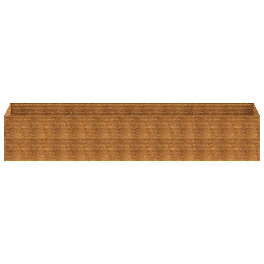 Lit surélevé de jardin 386x100x69 cm acier corten - 4
