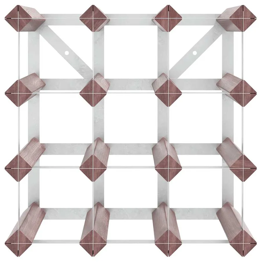 Casier à bouteilles pour 12 bouteilles Marron Bois pin solide - 5