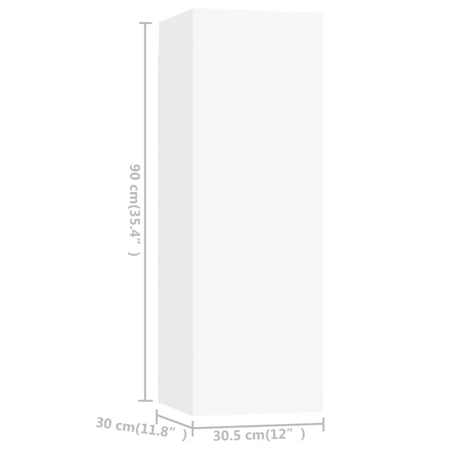 Ensemble de meubles TV 5 pcs Blanc Bois d'ingénierie - 9