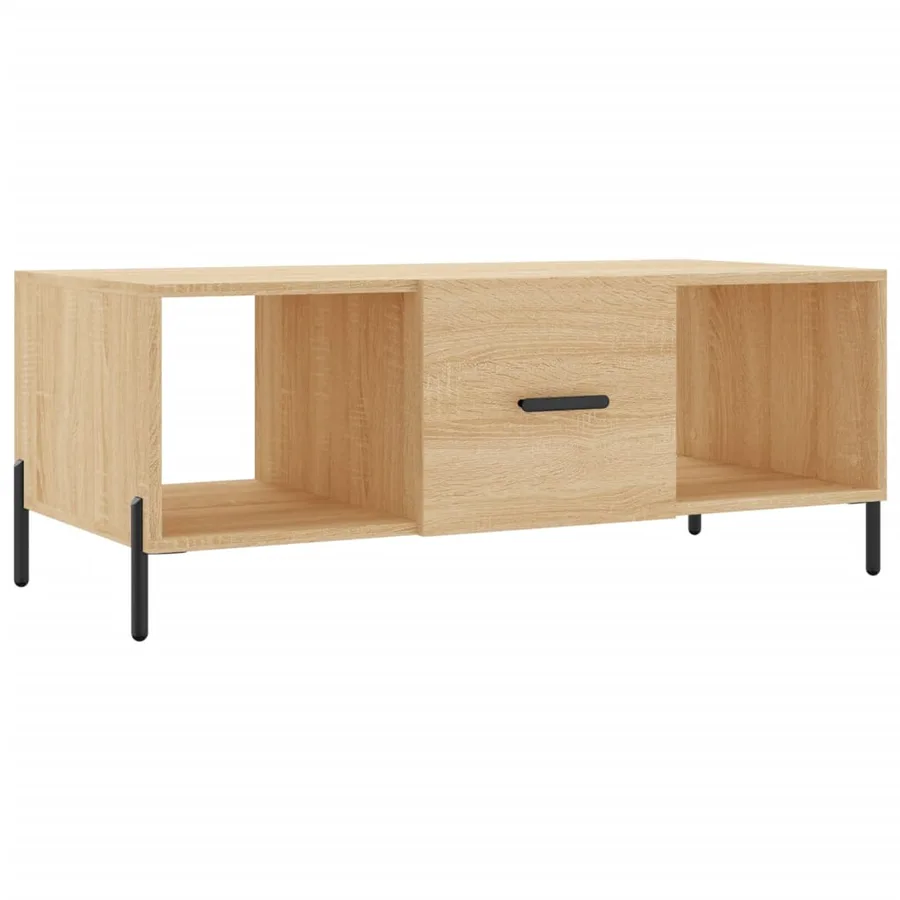 Table basse chêne sonoma 102x50x40 cm bois d'ingénierie - 2