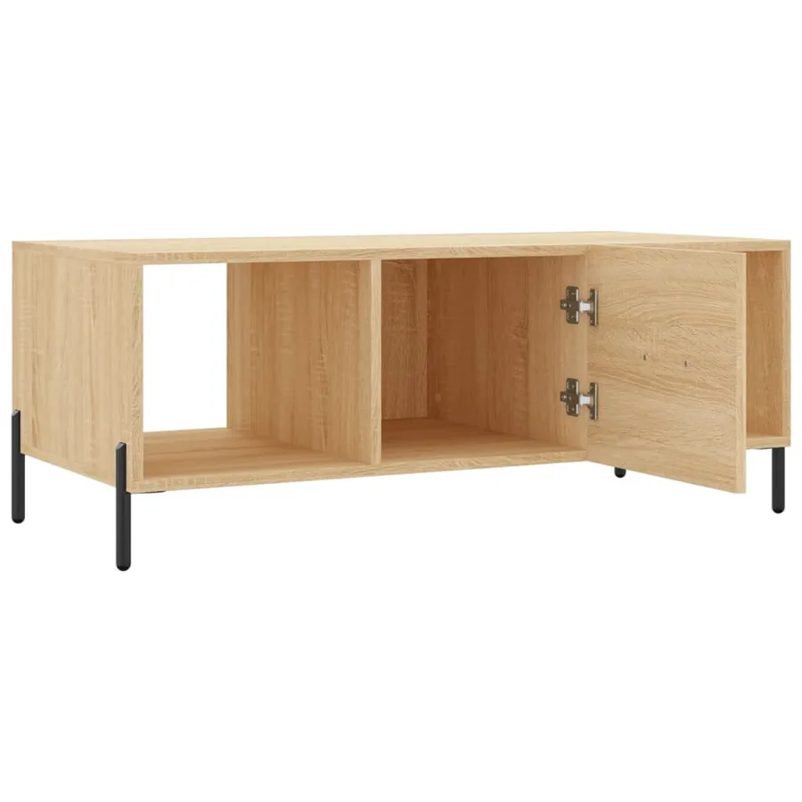 Table basse chêne sonoma 102x50x40 cm bois d'ingénierie - 6