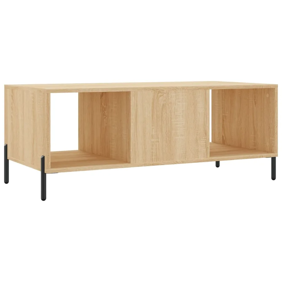 Table basse chêne sonoma 102x50x40 cm bois d'ingénierie - 8
