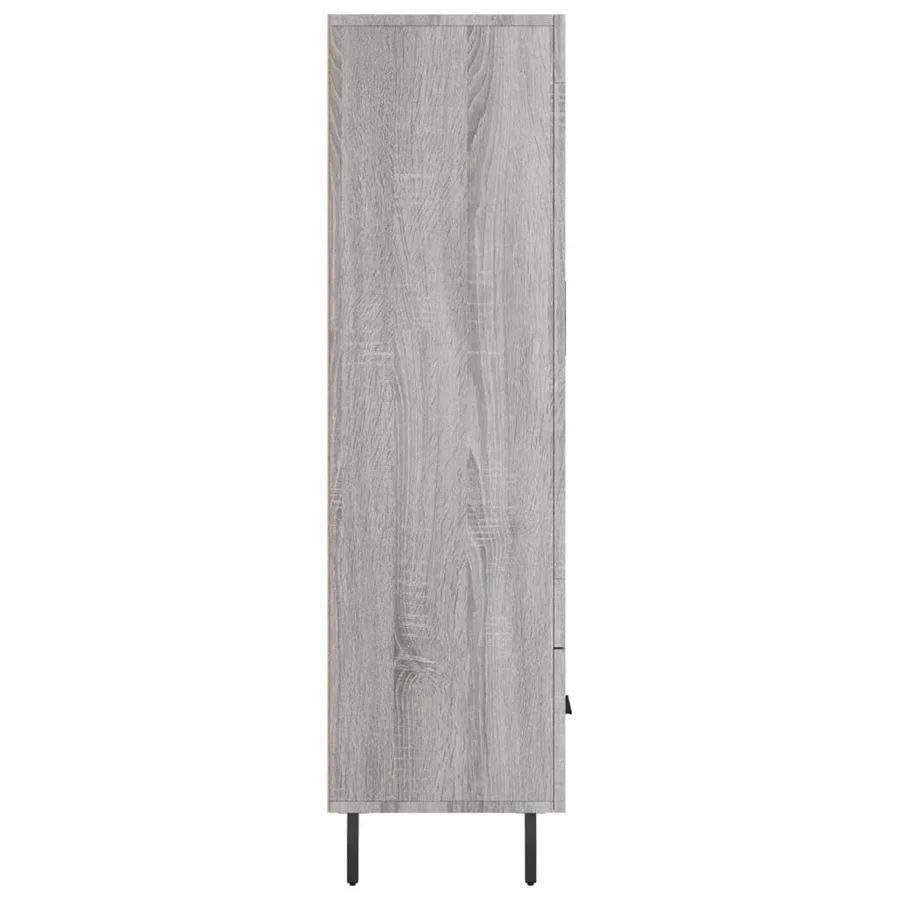 Buffet haut sonoma gris 69,5x31x115 cm bois d'ingénierie - 7