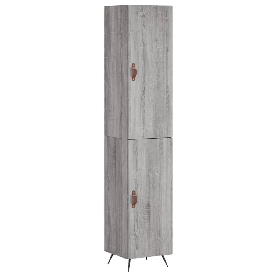 Buffet haut Sonoma gris 34,5x34x180 cm Bois d'ingénierie - 2
