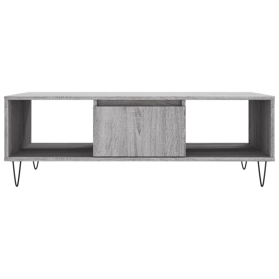 Table basse sonoma gris 104x60x35 cm bois d'ingénierie - 5