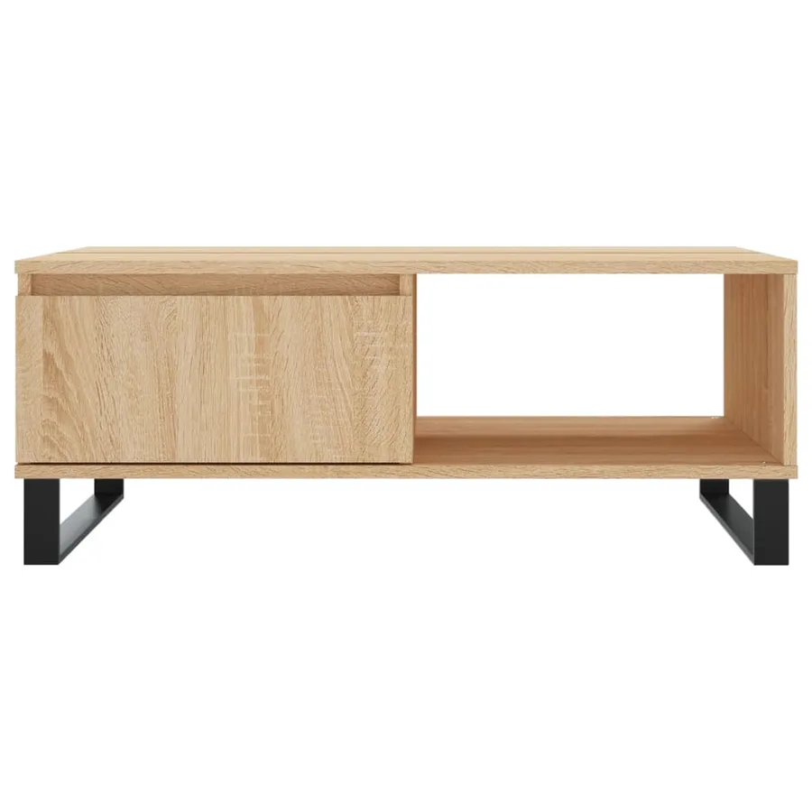 Table basse chêne sonoma 90x60x35 cm bois d'ingénierie - 5