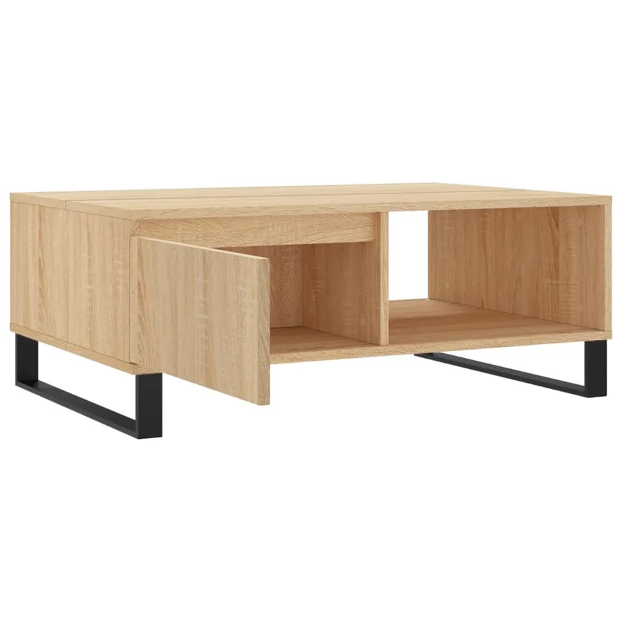 Table basse chêne sonoma 90x60x35 cm bois d'ingénierie - 6