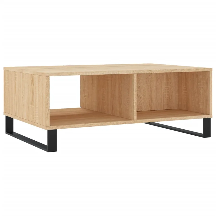 Table basse chêne sonoma 90x60x35 cm bois d'ingénierie - 8