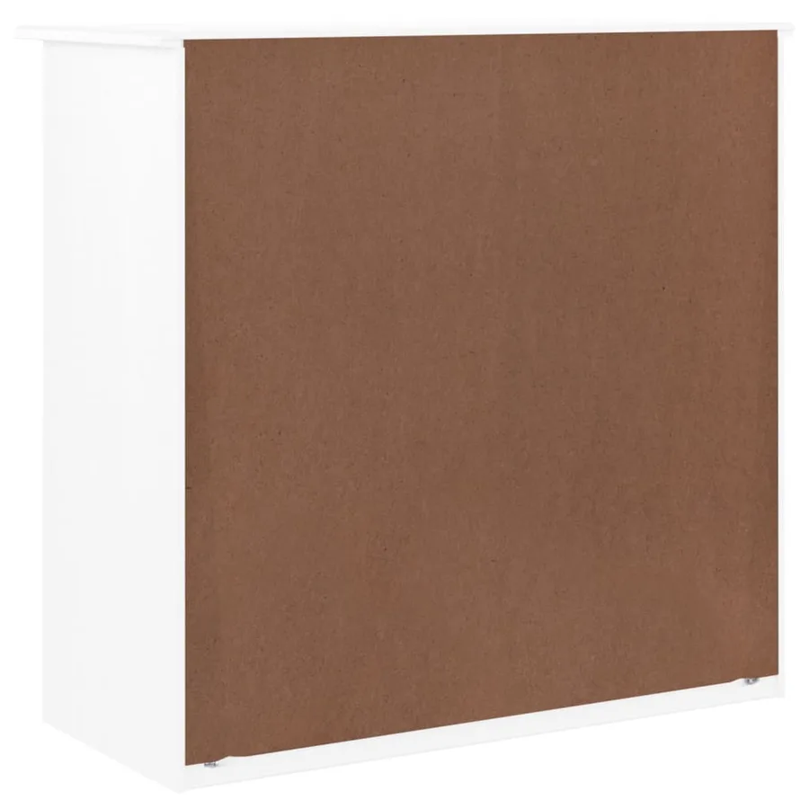 Commode ALTA blanc 77x35x73 cm bois massif de pin - 6
