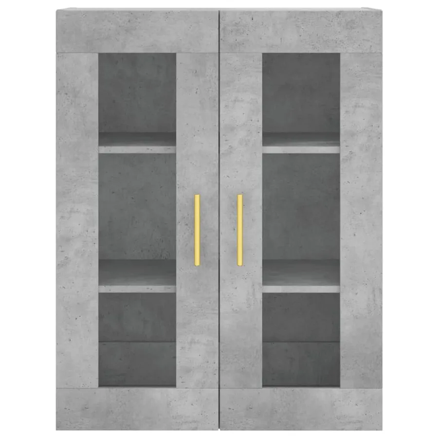 Armoires murales 2 pcs gris béton bois d'ingénierie - 6