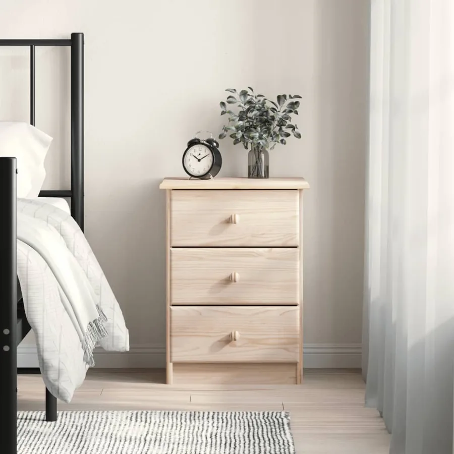 Table de chevet ALTA 41x35x55,5 cm bois de pin massif