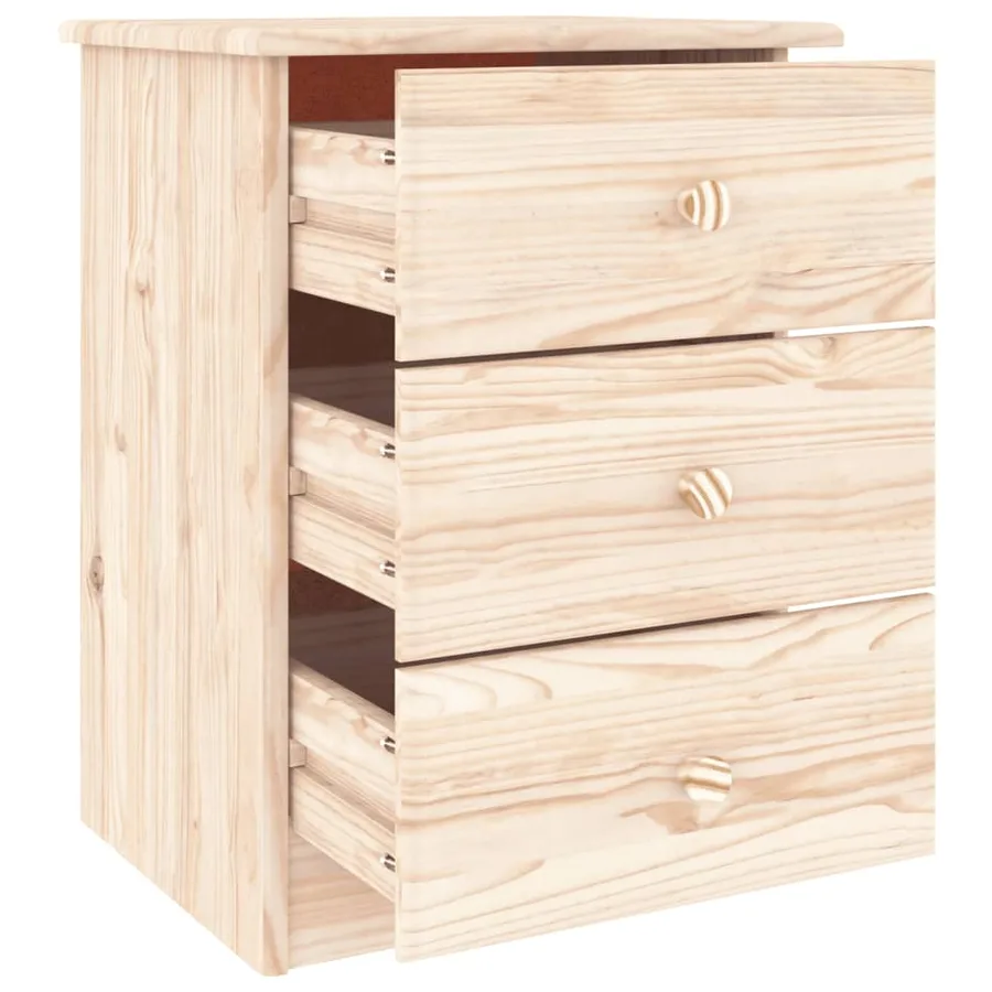 Table de chevet ALTA 41x35x55,5 cm bois de pin massif - 4