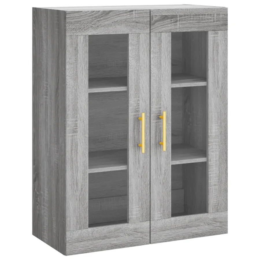 Buffet haut Sonoma gris 69,5x34x180 cm Bois d'ingénierie - 5