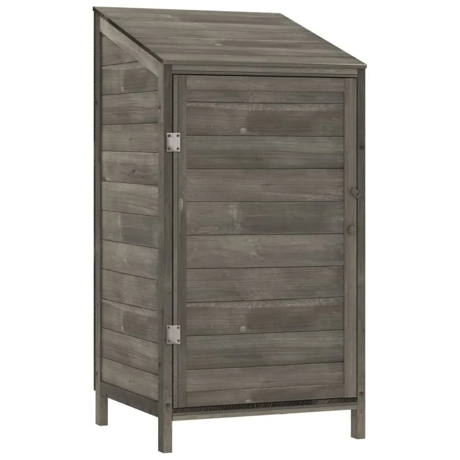 Remise de jardin Anthracite 55x52x112 cm Bois de sapin solide - 2