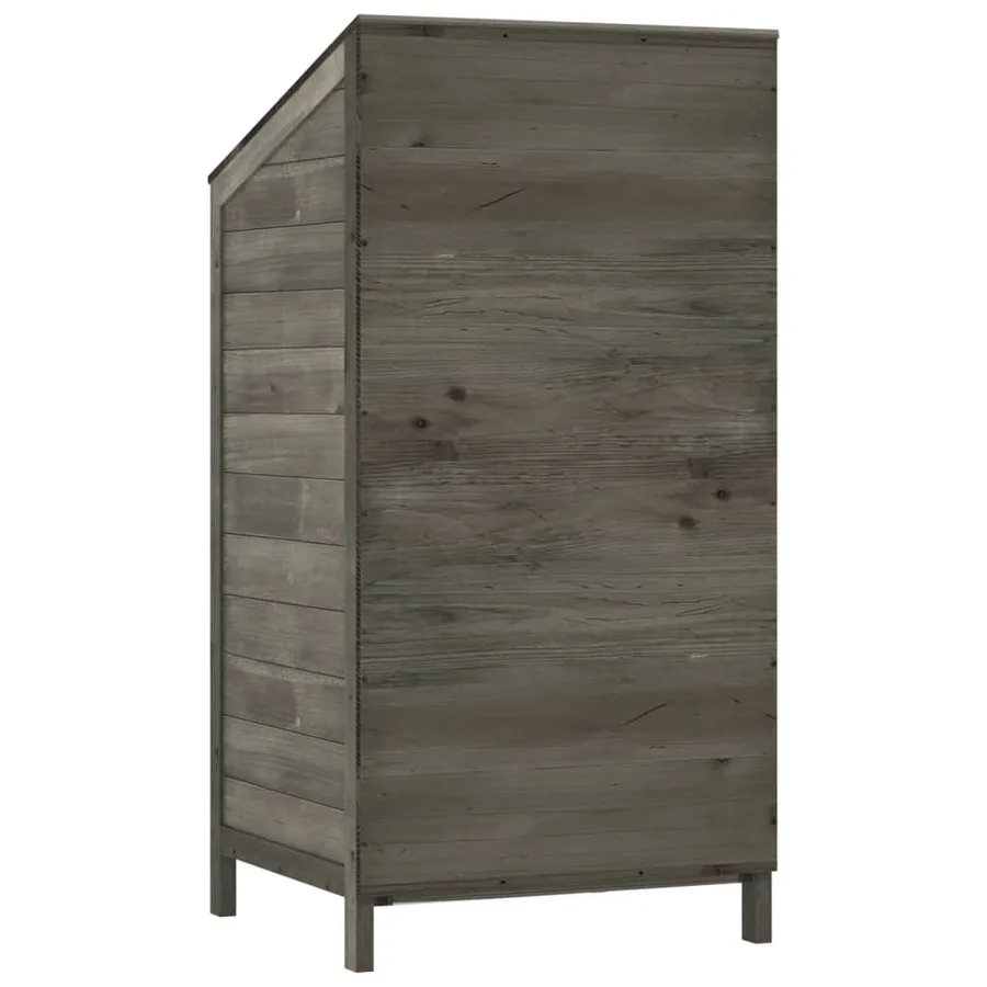 Remise de jardin Anthracite 55x52x112 cm Bois de sapin solide - 6