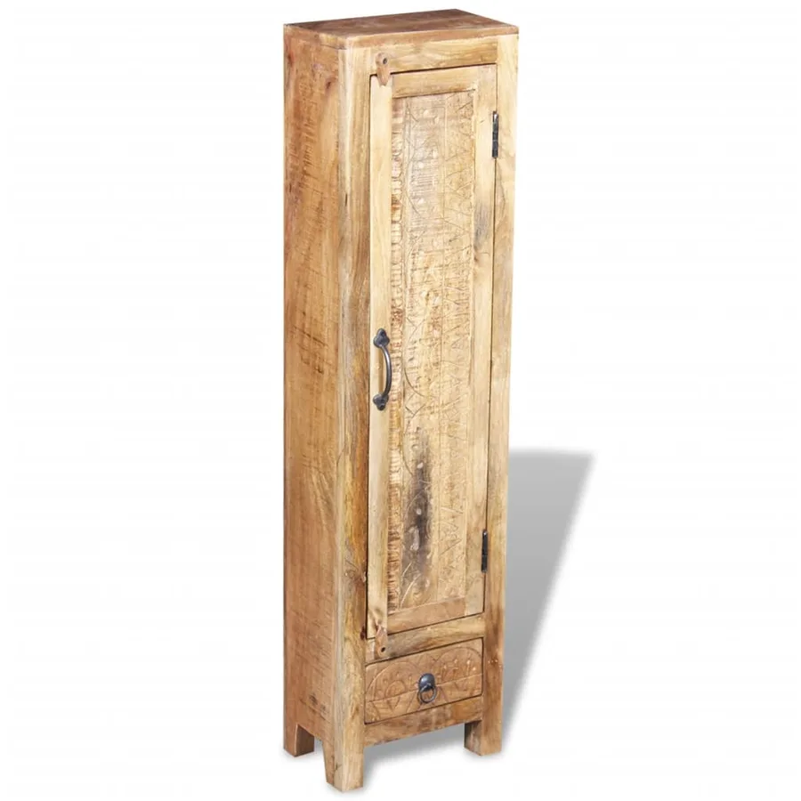 Meuble toilette+miroir et 2 armoires latérales Bois de manguier - 2