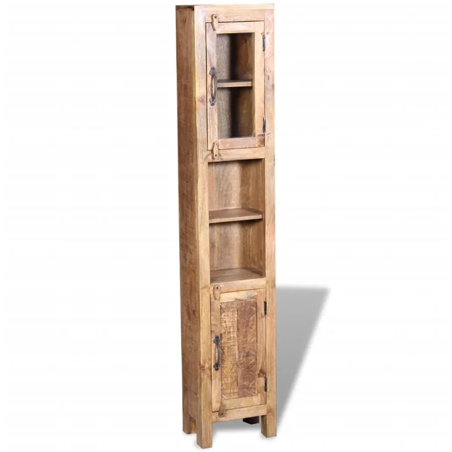 Meuble toilette+miroir et 2 armoires latérales Bois de manguier - 5