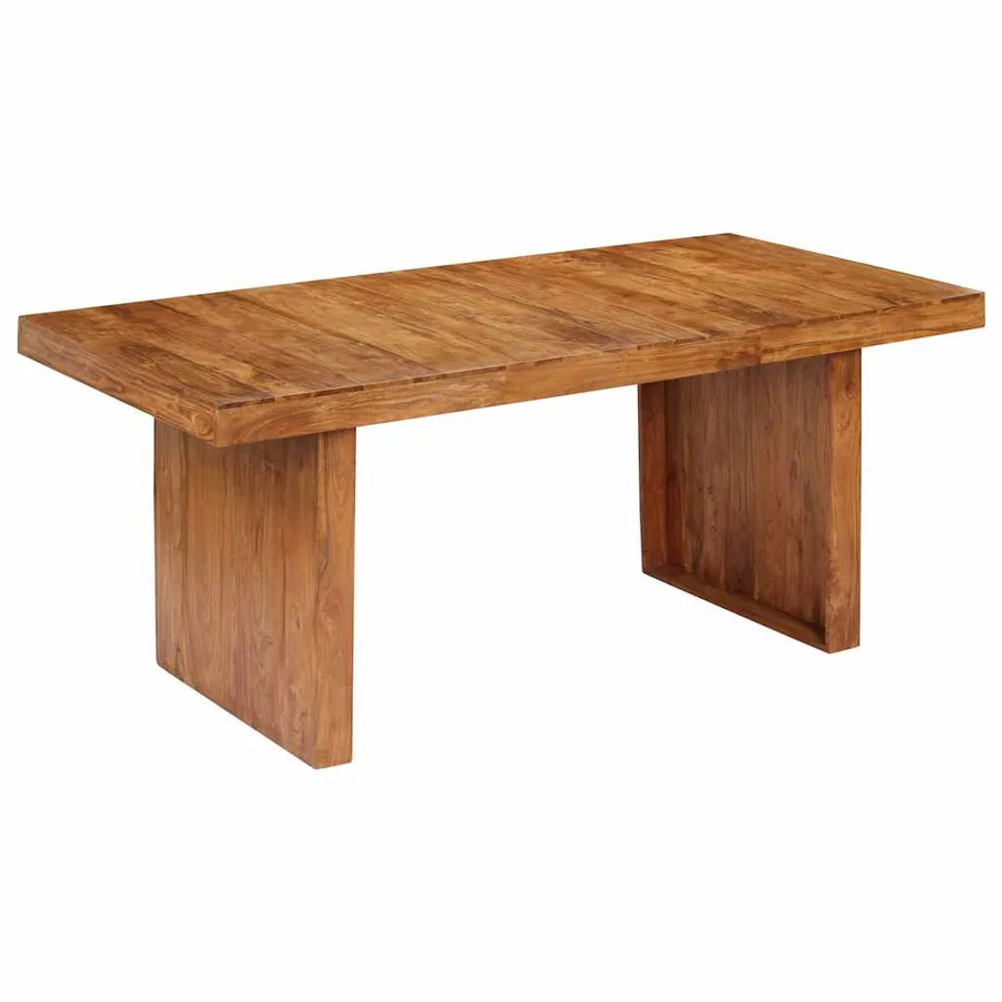 Table de salle à manger 180x90x75 cm Bois solide d'acacia - 11