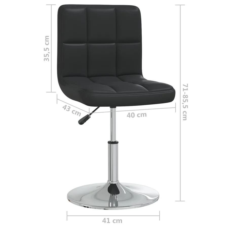 Tabouret de bar Noir Similicuir - 9