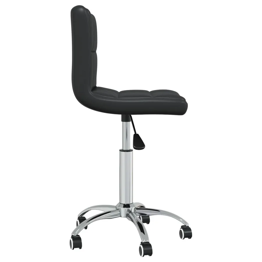 Chaise pivotante de salle à manger Noir Similicuir - 3