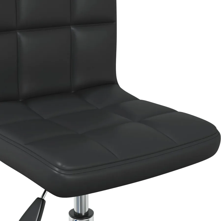 Chaise pivotante de salle à manger Noir Similicuir - 7