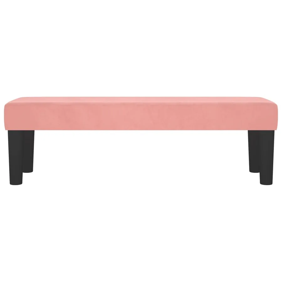 Banc Rose 100x30x30 cm Velours - 3