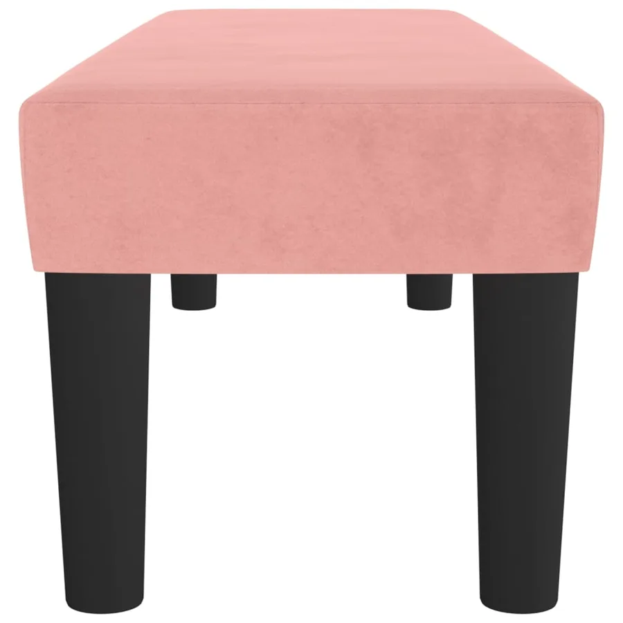 Banc Rose 100x30x30 cm Velours - 4