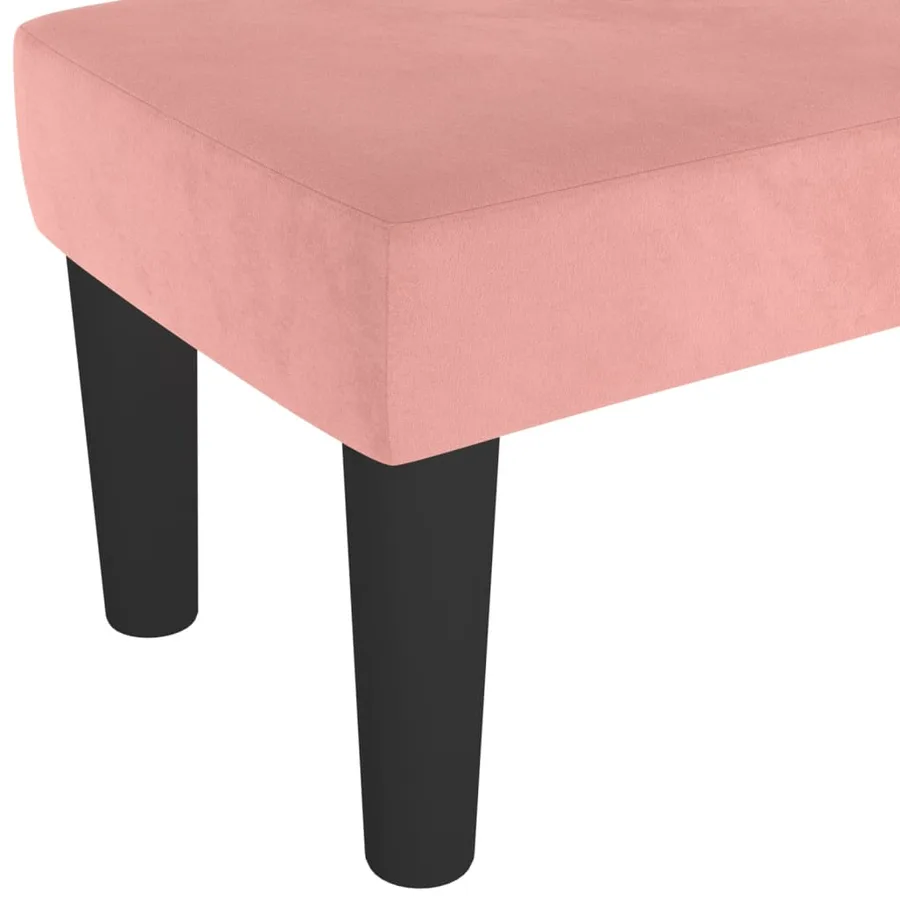 Banc Rose 100x30x30 cm Velours - 5